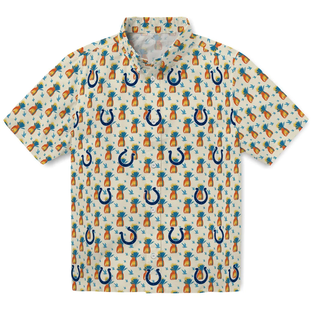 Indianapolis Colts Hawaiian Shirt - Pineapple Delight | Hula Hawaiian Shirts