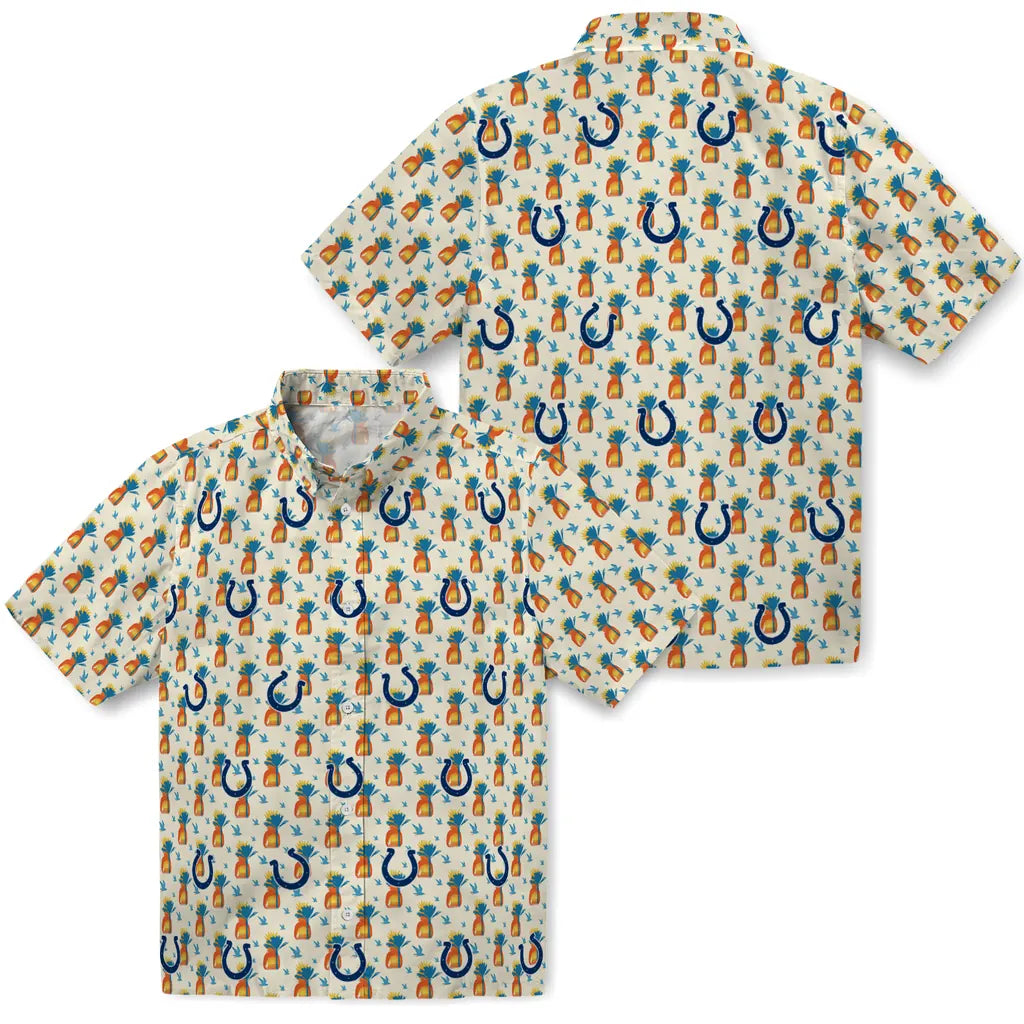 Indianapolis Colts Hawaiian Shirt - Pineapple Delight | Hula Hawaiian Shirts