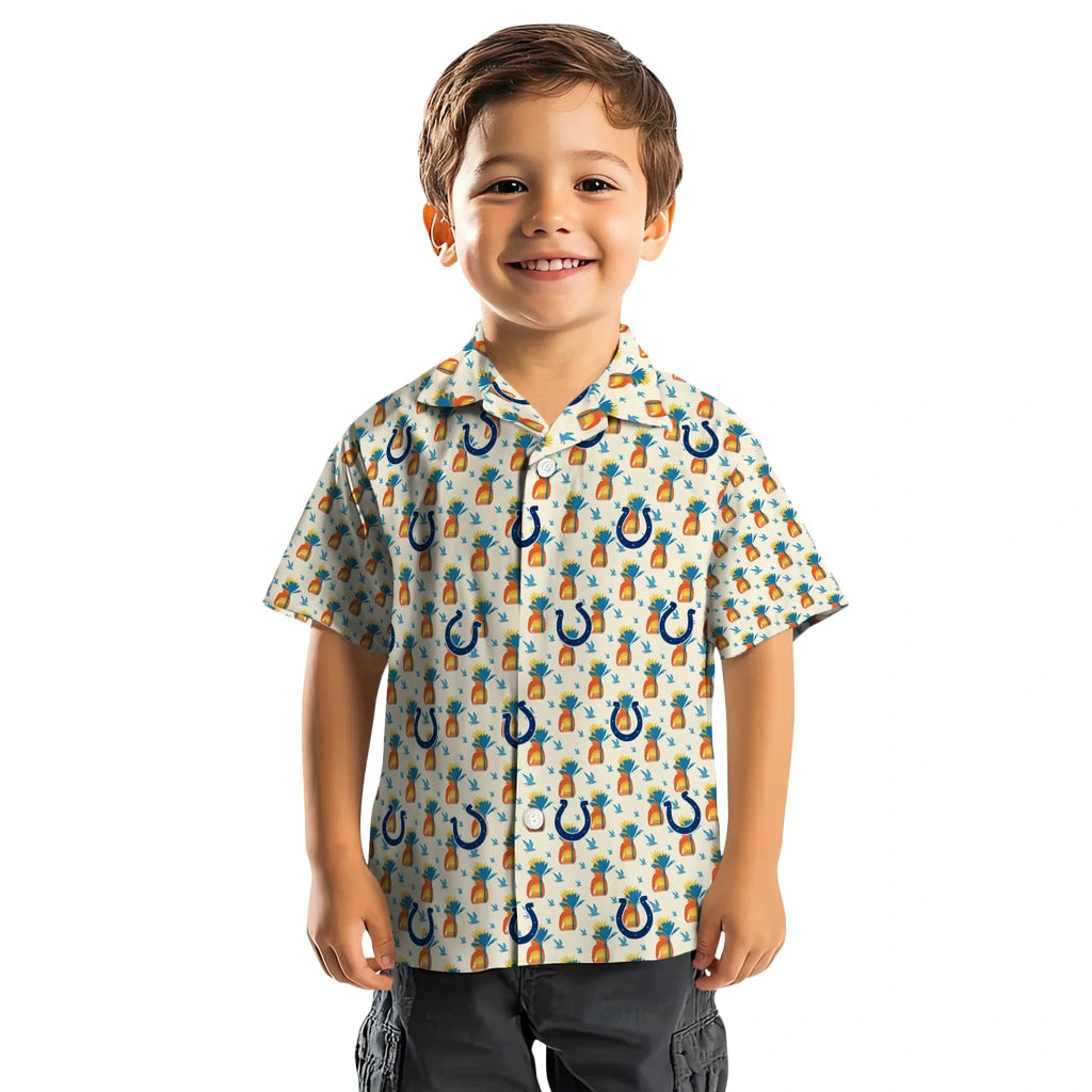 Indianapolis Colts Hawaiian Shirt - Pineapple Delight | Hula Hawaiian Shirts