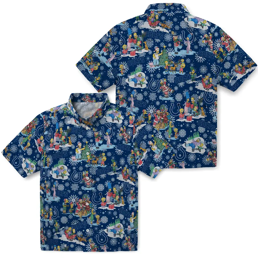 Indianapolis Colts Hawaiian Shirt - Simpsons Christmas | Hula Hawaiian Shirts