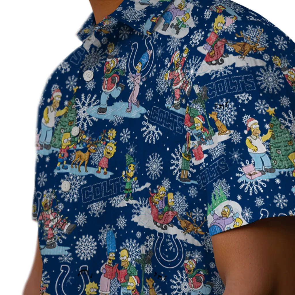 Indianapolis Colts Hawaiian Shirt - Simpsons Christmas | Hula Hawaiian Shirts