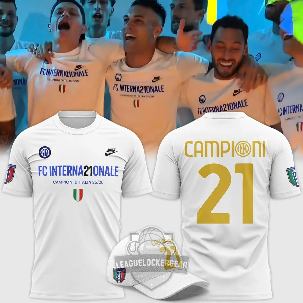 Inter Milan 21st Italian Championship 25/26 Season T-Shirt - LeagueLockerGear