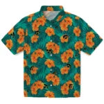 Iowa Hawkeyes Hawaiian Shirt - Hibiscus and Palm Leaves | Hula Hawaiian Shirts