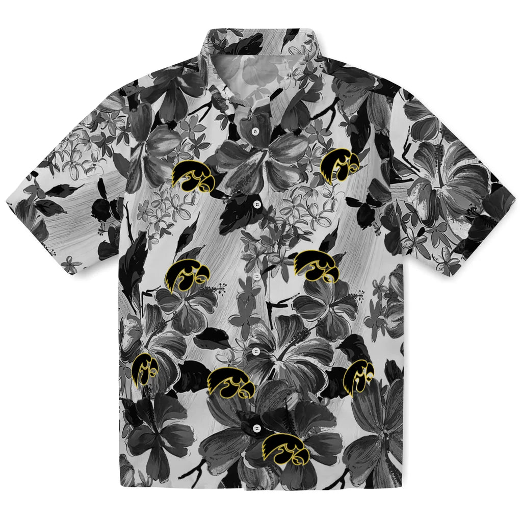 Iowa Hawkeyes Hawaiian Shirt - Hibiscus Arrangement | Hula Hawaiian Shirts