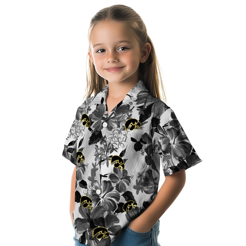 Iowa Hawkeyes Hawaiian Shirt - Hibiscus Arrangement | Hula Hawaiian Shirts