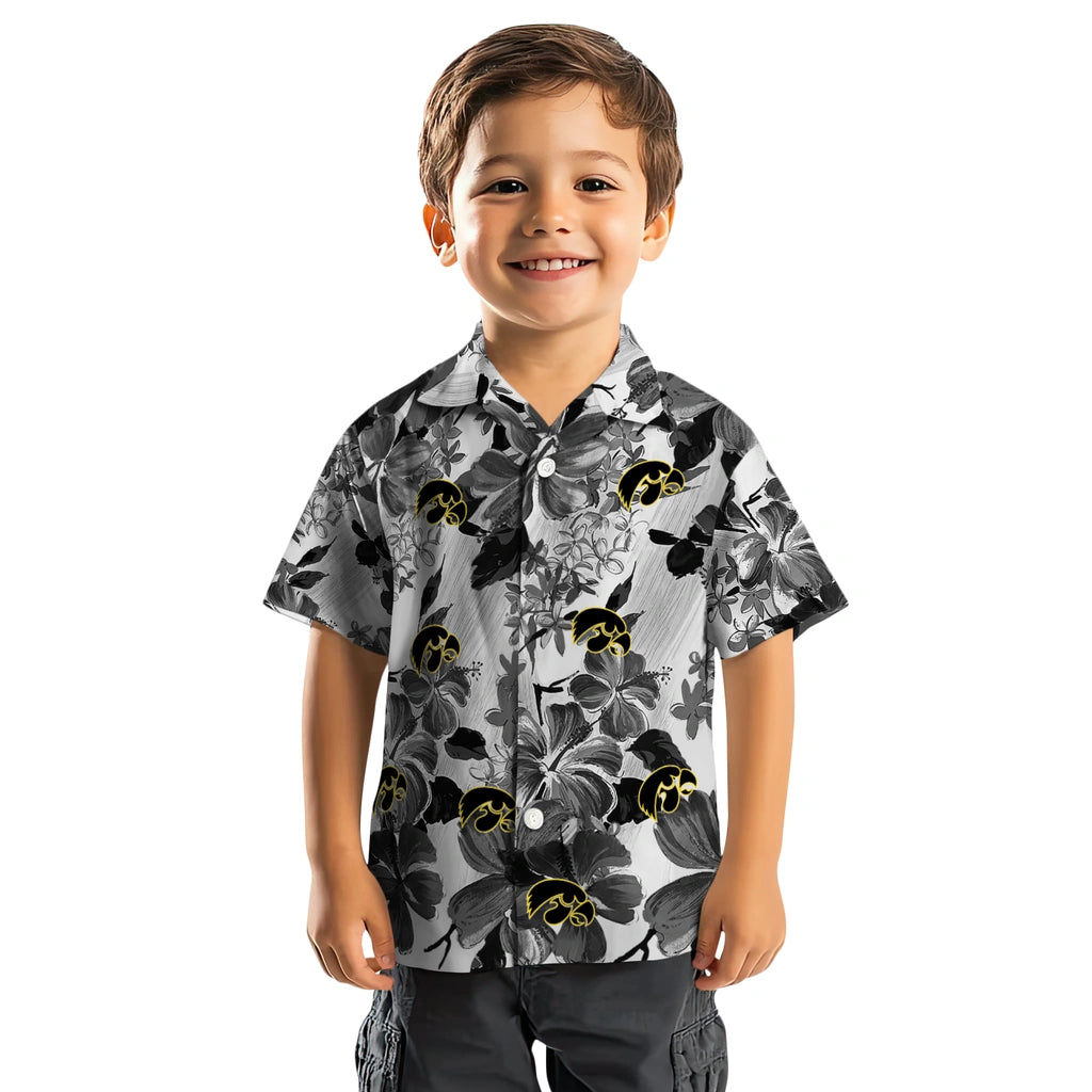 Iowa Hawkeyes Hawaiian Shirt - Hibiscus Arrangement | Hula Hawaiian Shirts