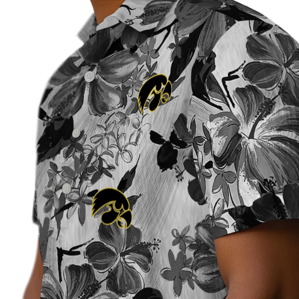 Iowa Hawkeyes Hawaiian Shirt - Hibiscus Arrangement | Hula Hawaiian Shirts