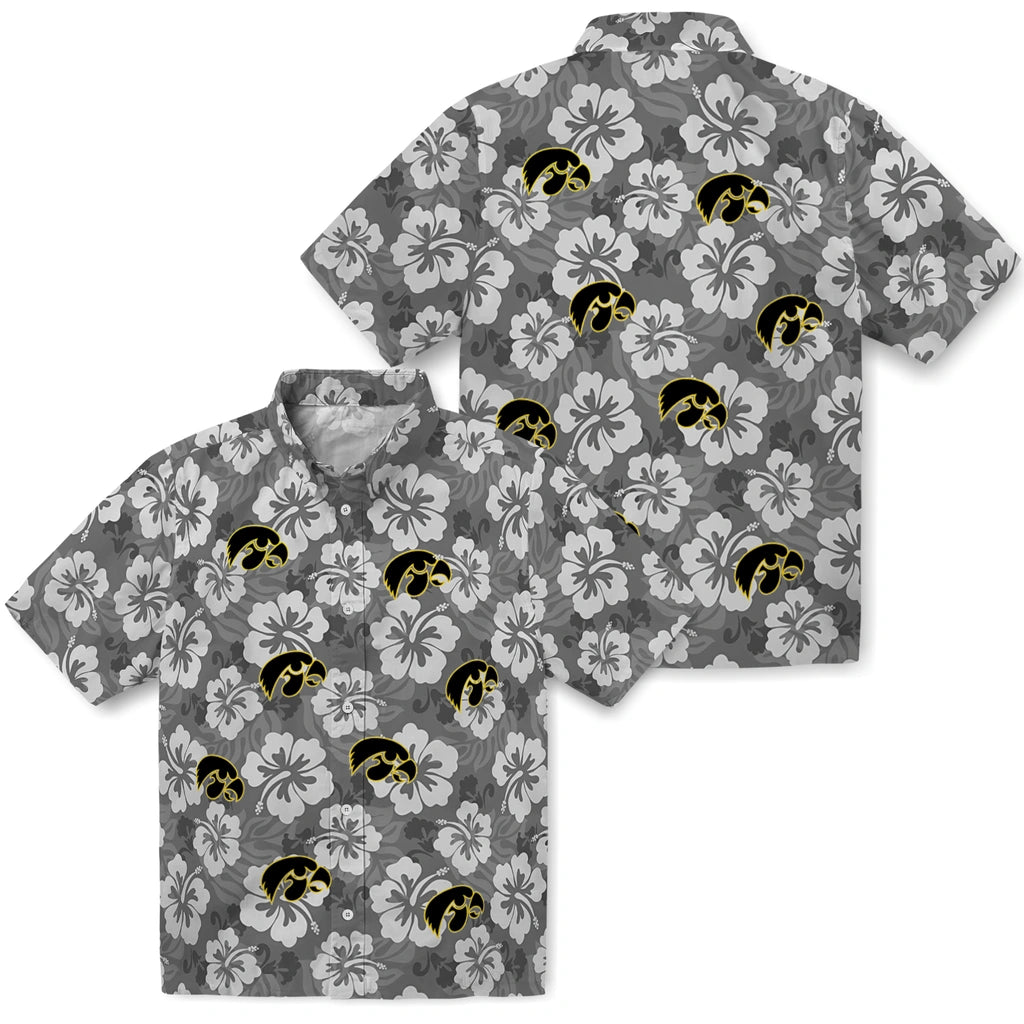 Iowa Hawkeyes Hawaiian Shirt - Hibiscus Cluster | Hula Hawaiian Shirts