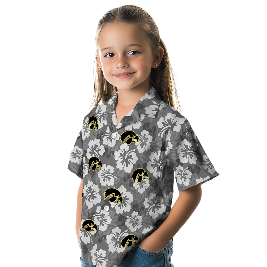 Iowa Hawkeyes Hawaiian Shirt - Hibiscus Cluster | Hula Hawaiian Shirts