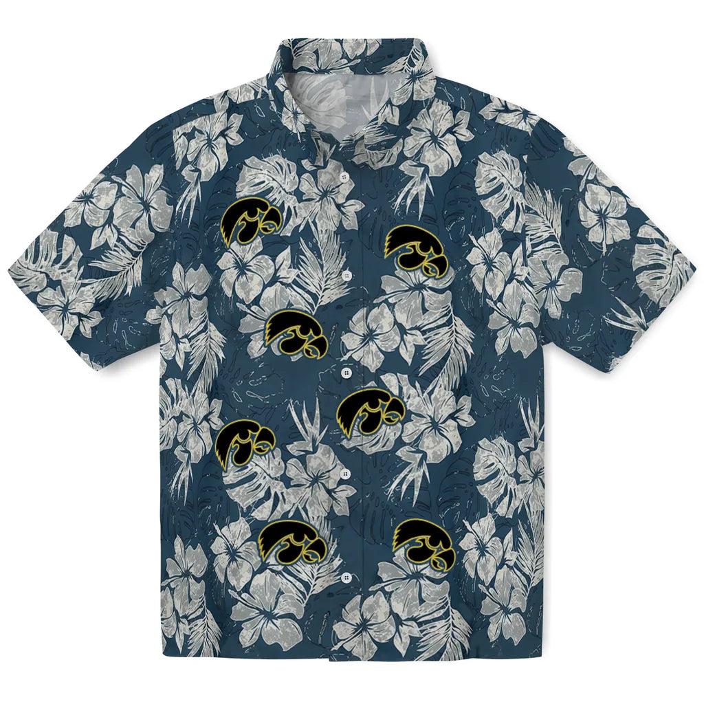Iowa Hawkeyes Hawaiian Shirt - Hibiscus Flowers | Hula Hawaiian Shirts