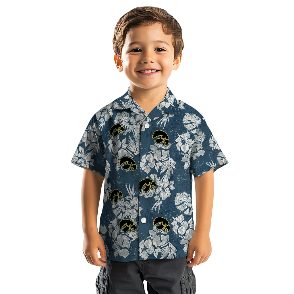 Iowa Hawkeyes Hawaiian Shirt - Hibiscus Flowers | Hula Hawaiian Shirts