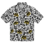 Iowa Hawkeyes Hawaiian Shirt - Hibiscus Motif | Hula Hawaiian Shirts