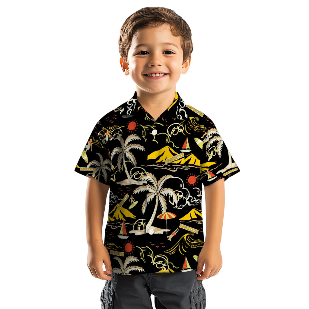 Iowa Hawkeyes Hawaiian Shirt - Palm Tree Island | Hula Hawaiian Shirts