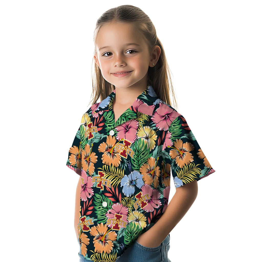 Iowa State Cyclones Hawaiian Shirt - Brilliant Hibiscus Garden | Hula Hawaiian Shirts