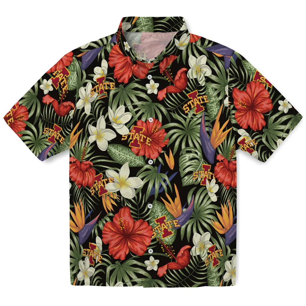 Iowa State Cyclones Hawaiian Shirt - Hawaii Floral Hibiscus | Hula Hawaiian Shirts