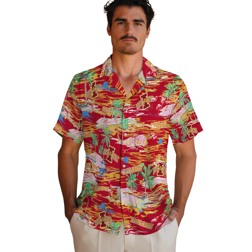 Iowa State Cyclones Hawaiian Shirt - Hawaii Island | Hula Hawaiian Shirts