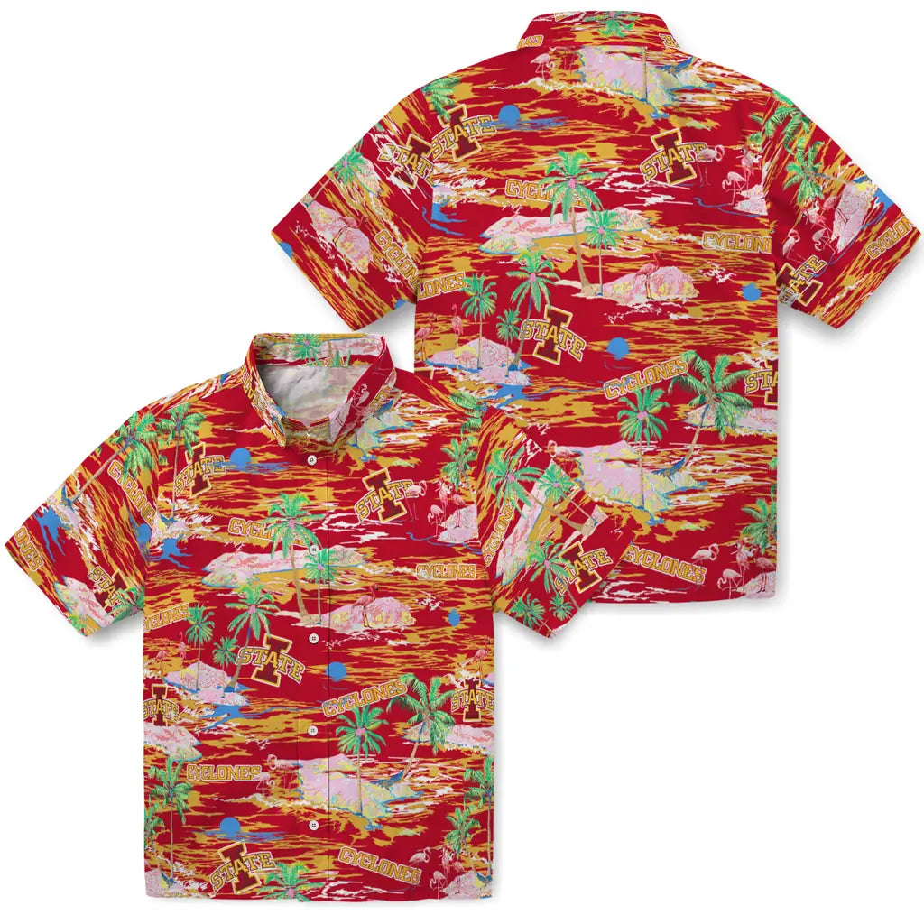 Iowa State Cyclones Hawaiian Shirt - Hawaii Island | Hula Hawaiian Shirts