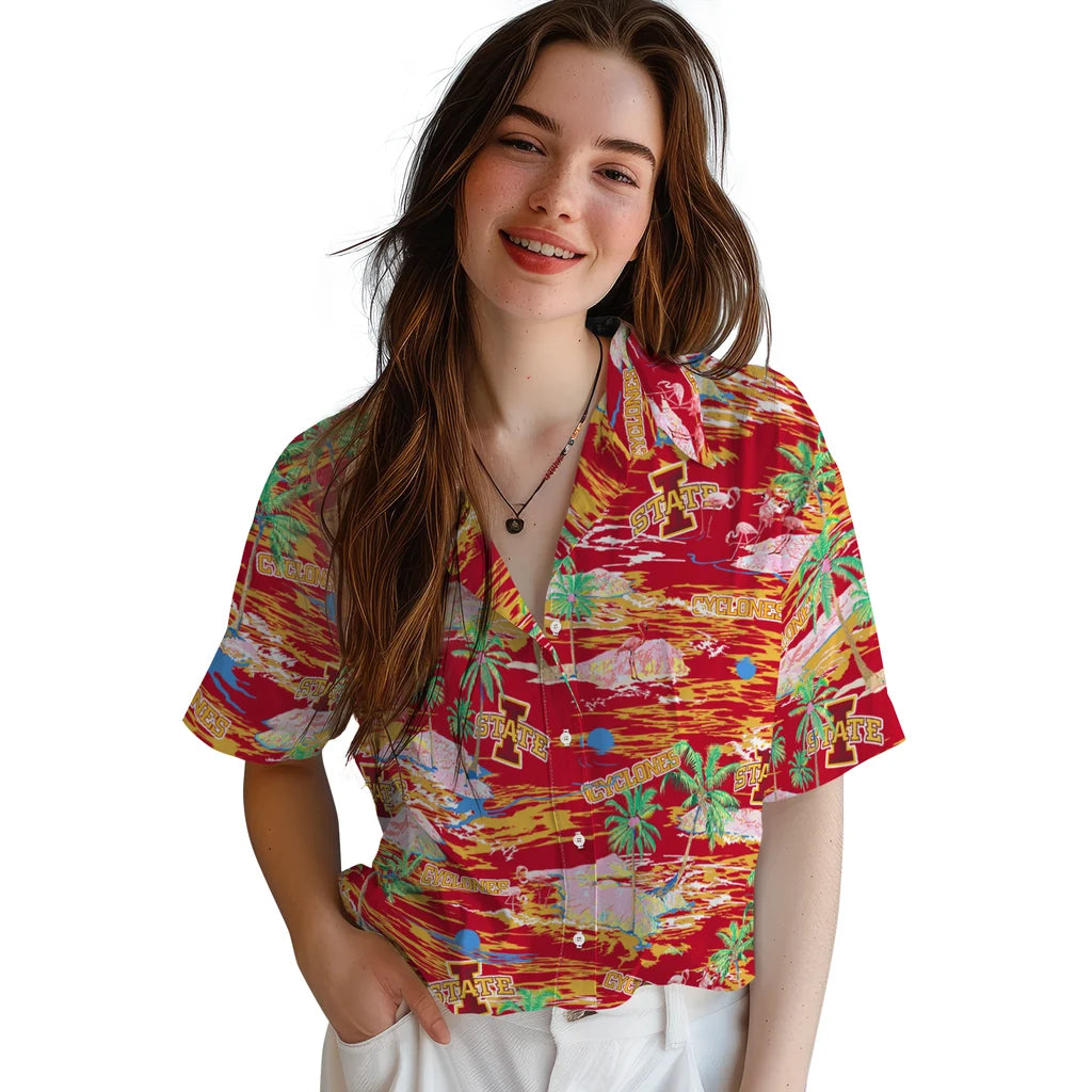 Iowa State Cyclones Hawaiian Shirt - Hawaii Island | Hula Hawaiian Shirts