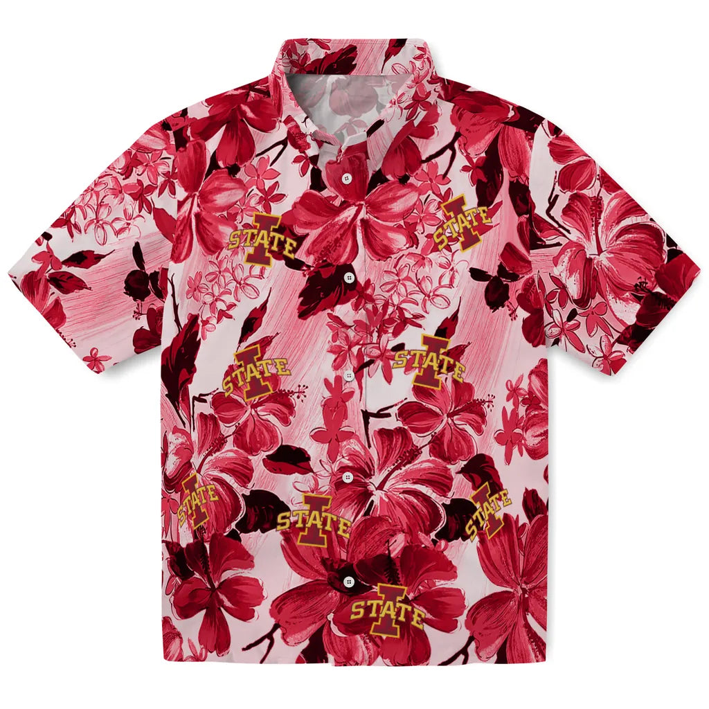 Iowa State Cyclones Hawaiian Shirt - Hibiscus Arrangement | Hula Hawaiian Shirts