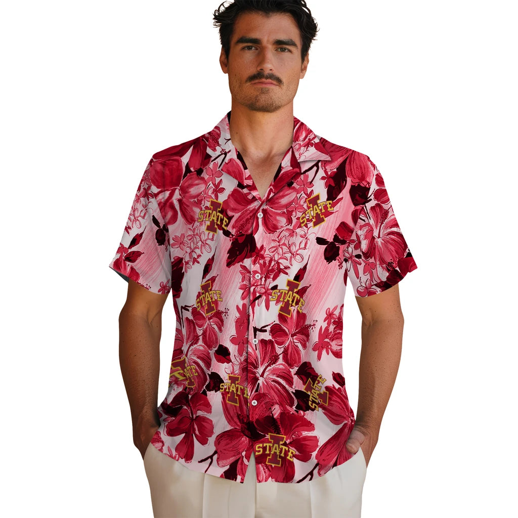 Iowa State Cyclones Hawaiian Shirt - Hibiscus Arrangement | Hula Hawaiian Shirts