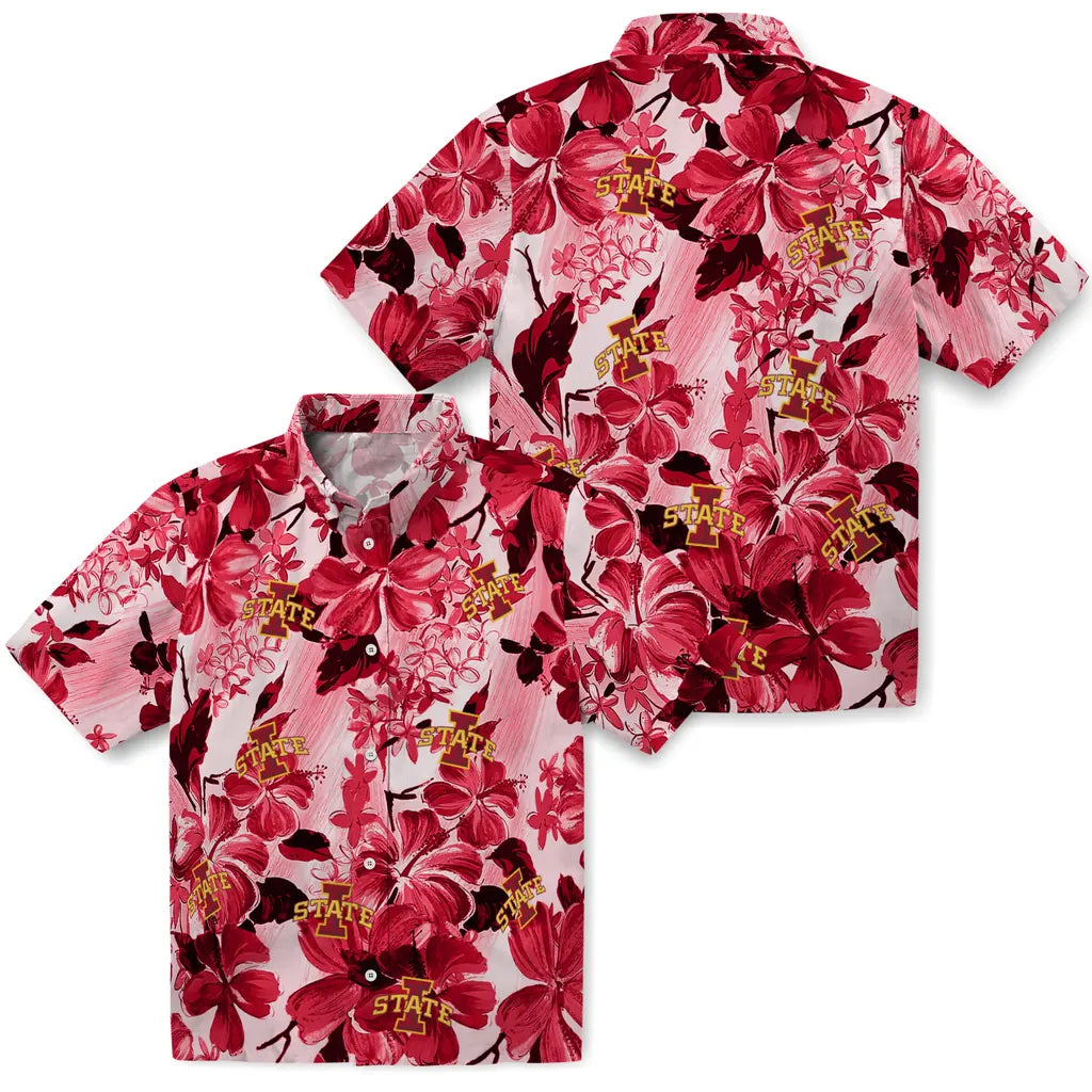 Iowa State Cyclones Hawaiian Shirt - Hibiscus Arrangement | Hula Hawaiian Shirts