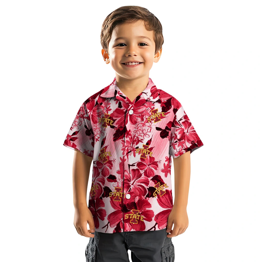 Iowa State Cyclones Hawaiian Shirt - Hibiscus Arrangement | Hula Hawaiian Shirts
