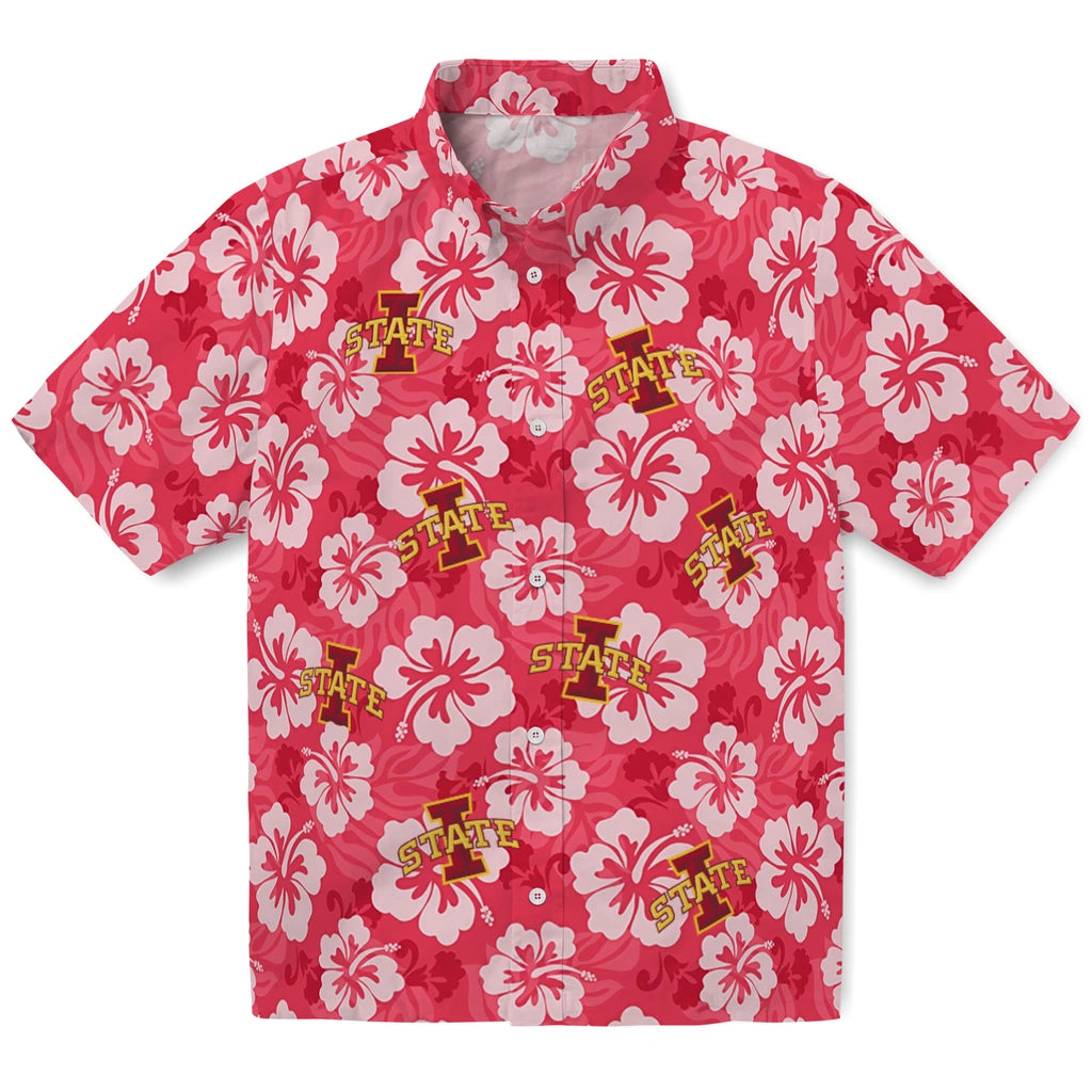 Iowa State Cyclones Hawaiian Shirt - Hibiscus Cluster | Hula Hawaiian Shirts