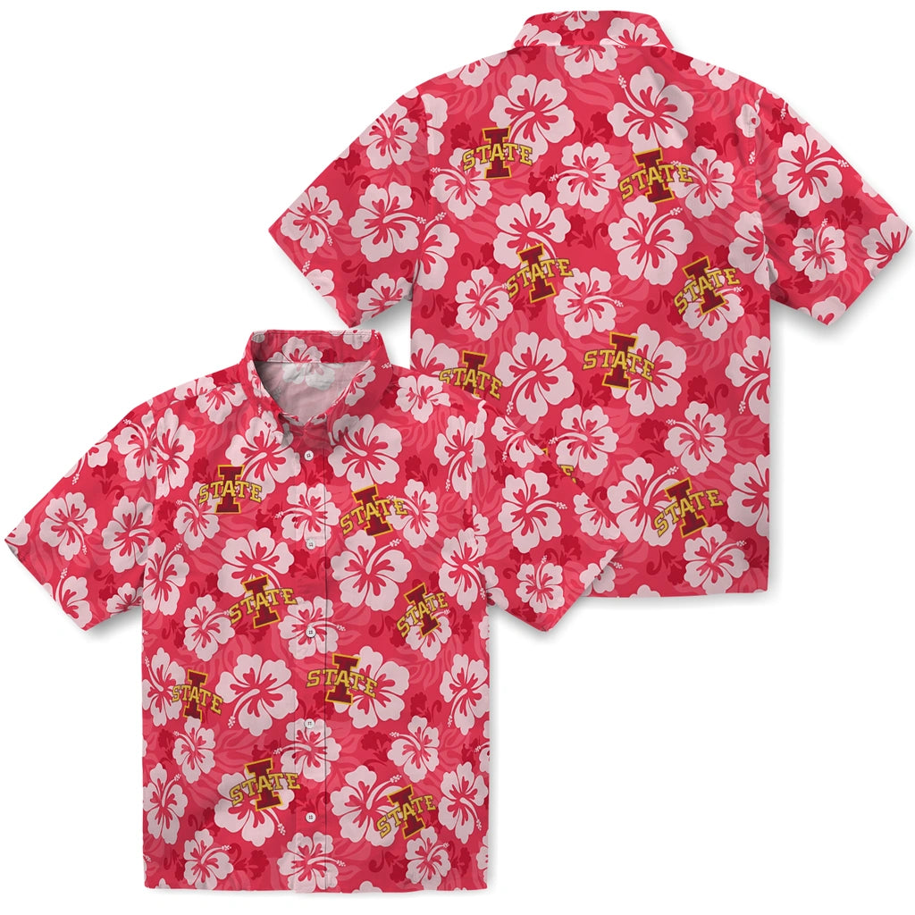 Iowa State Cyclones Hawaiian Shirt - Hibiscus Cluster | Hula Hawaiian Shirts