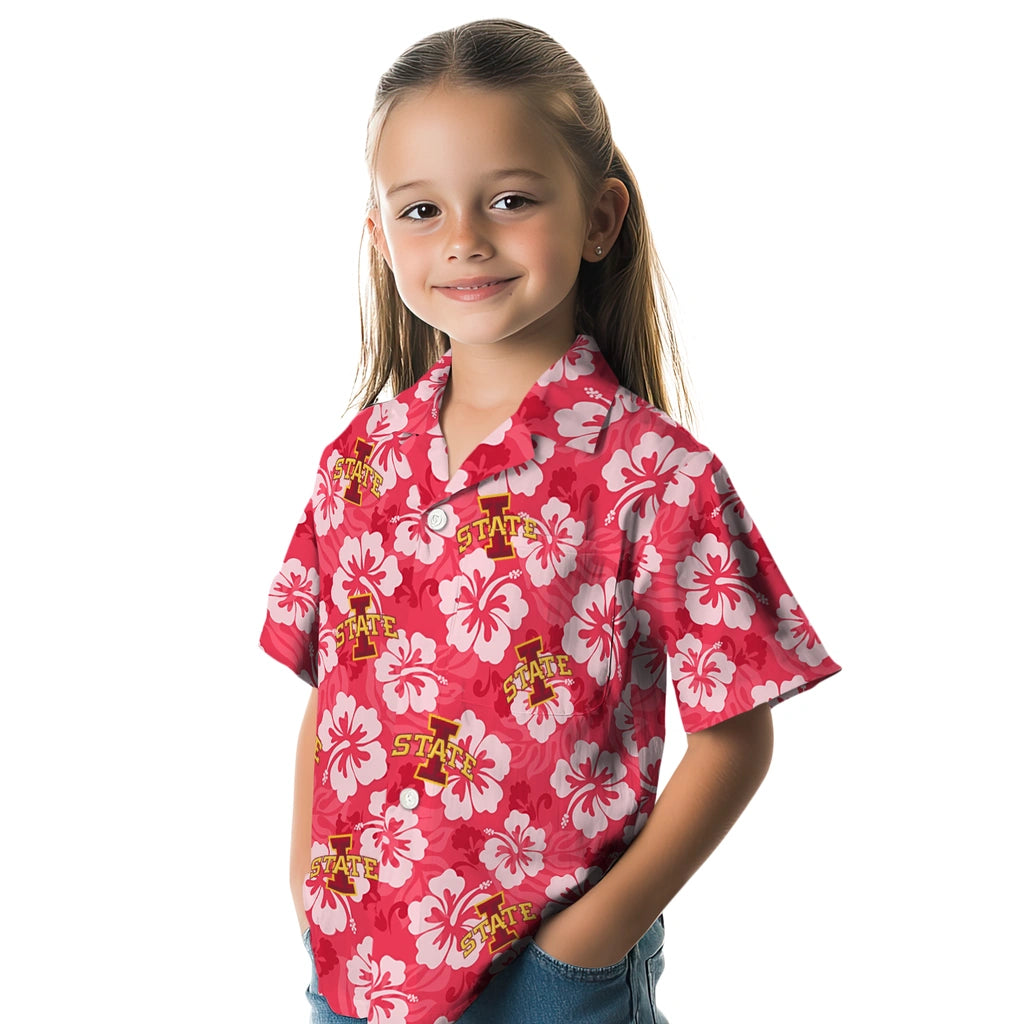 Iowa State Cyclones Hawaiian Shirt - Hibiscus Cluster | Hula Hawaiian Shirts