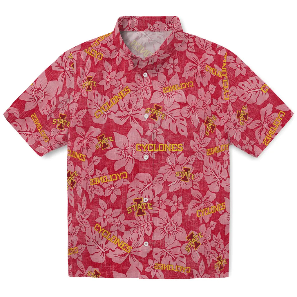 Iowa State Cyclones Hawaiian Shirt - Hibiscus Oasis | Hula Hawaiian Shirts