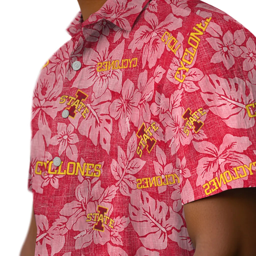 Iowa State Cyclones Hawaiian Shirt - Hibiscus Oasis | Hula Hawaiian Shirts