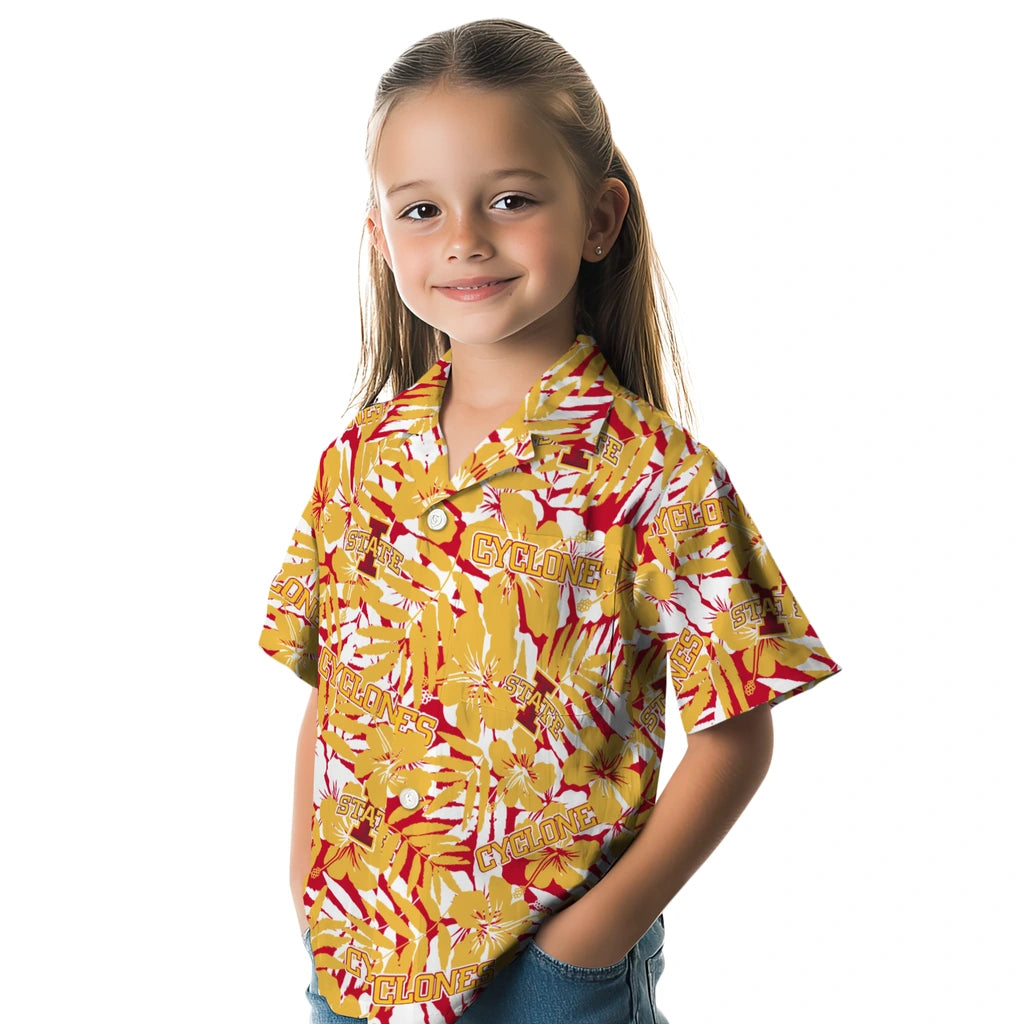 Iowa State Cyclones Hawaiian Shirt - Hibiscus Overlay | Hula Hawaiian Shirts