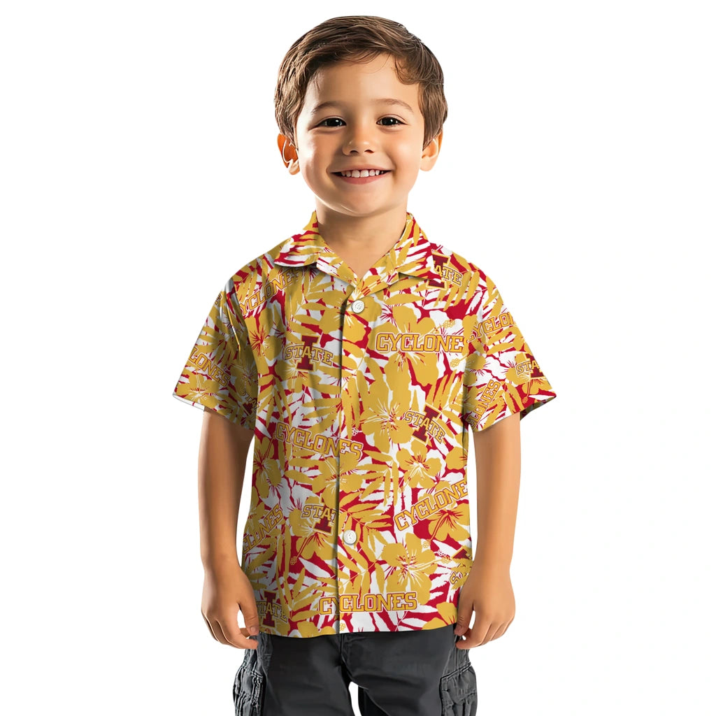 Iowa State Cyclones Hawaiian Shirt - Hibiscus Overlay | Hula Hawaiian Shirts