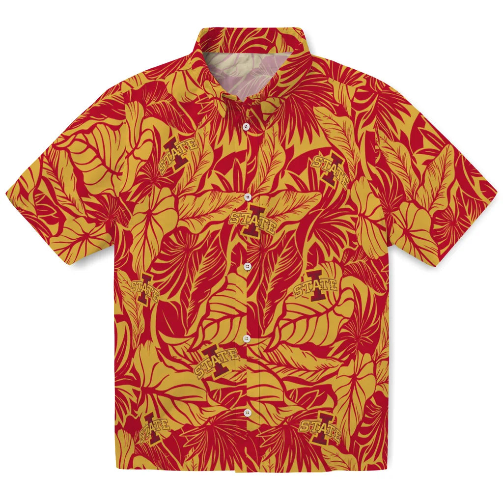 Iowa State Cyclones Hawaiian Shirt - Monstera Layer | Hula Hawaiian Shirts