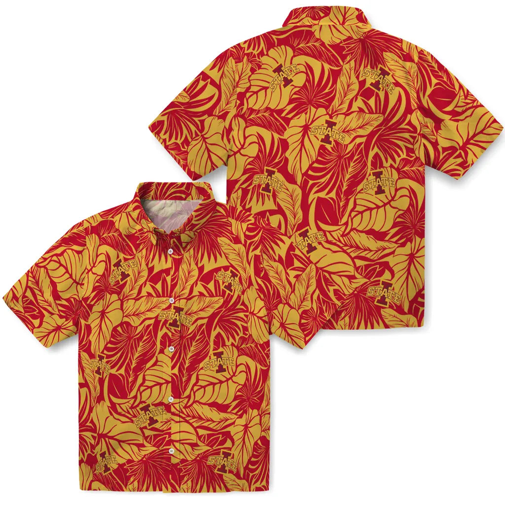Iowa State Cyclones Hawaiian Shirt - Monstera Layer | Hula Hawaiian Shirts