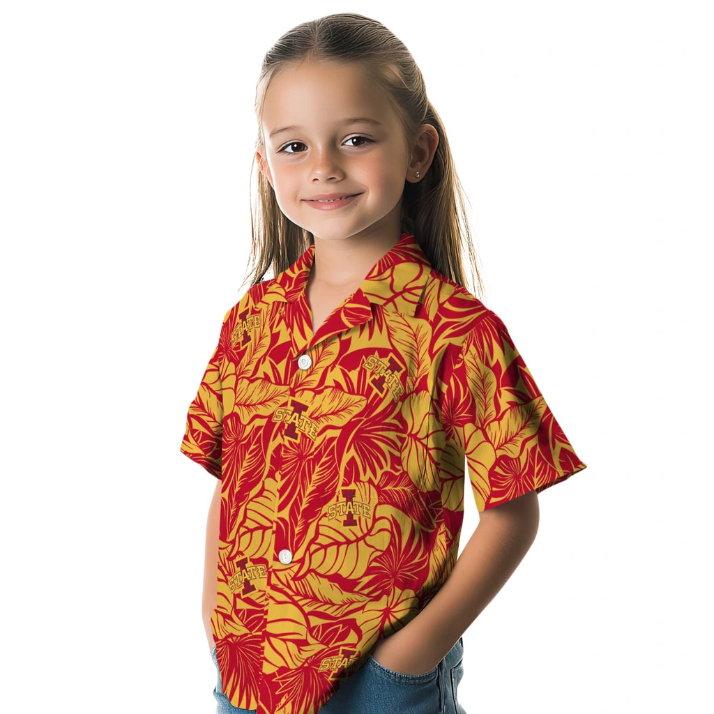Iowa State Cyclones Hawaiian Shirt - Monstera Layer | Hula Hawaiian Shirts