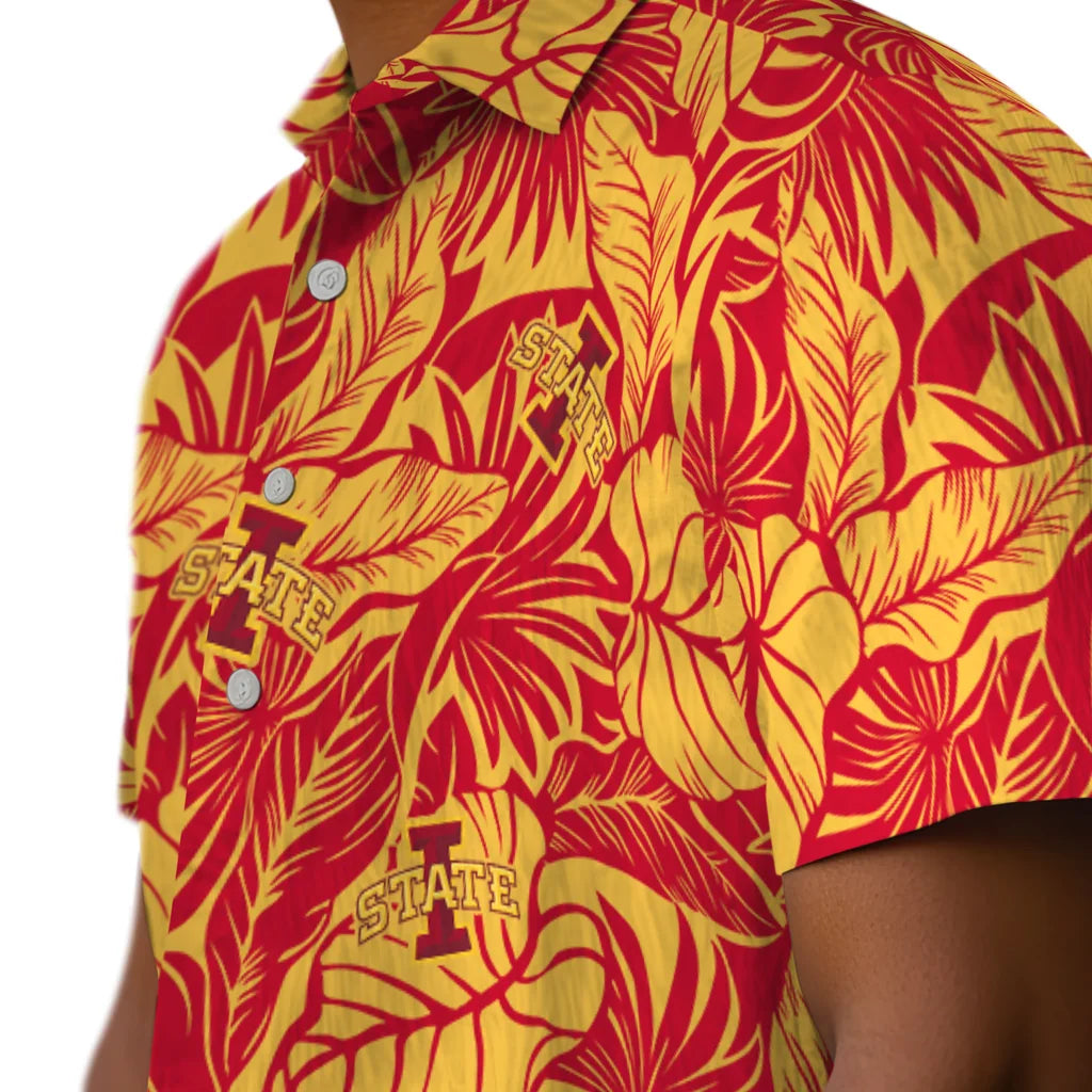 Iowa State Cyclones Hawaiian Shirt - Monstera Layer | Hula Hawaiian Shirts