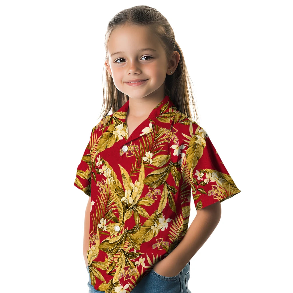 Iowa State Cyclones Hawaiian Shirt - Palm Leaves | Hula Hawaiian Shirts