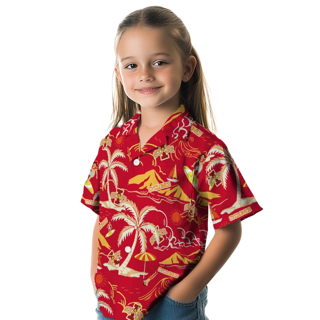 Iowa State Cyclones Hawaiian Shirt - Palm Tree Island | Hula Hawaiian Shirts