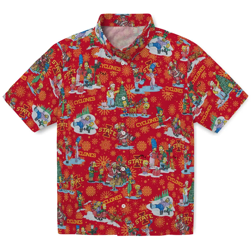 Iowa State Cyclones Hawaiian Shirt - Simpsons Christmas | Hula Hawaiian Shirts