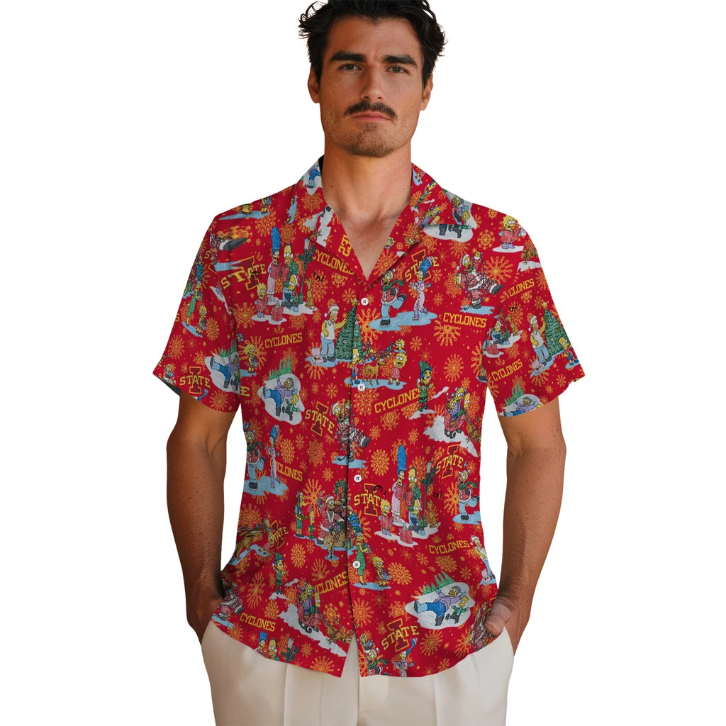Iowa State Cyclones Hawaiian Shirt - Simpsons Christmas | Hula Hawaiian Shirts