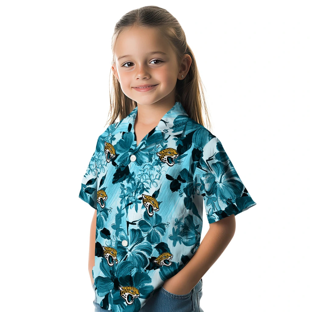 Jacksonville Jaguars Hawaiian Shirt - Hibiscus Arrangement | Hula Hawaiian Shirts