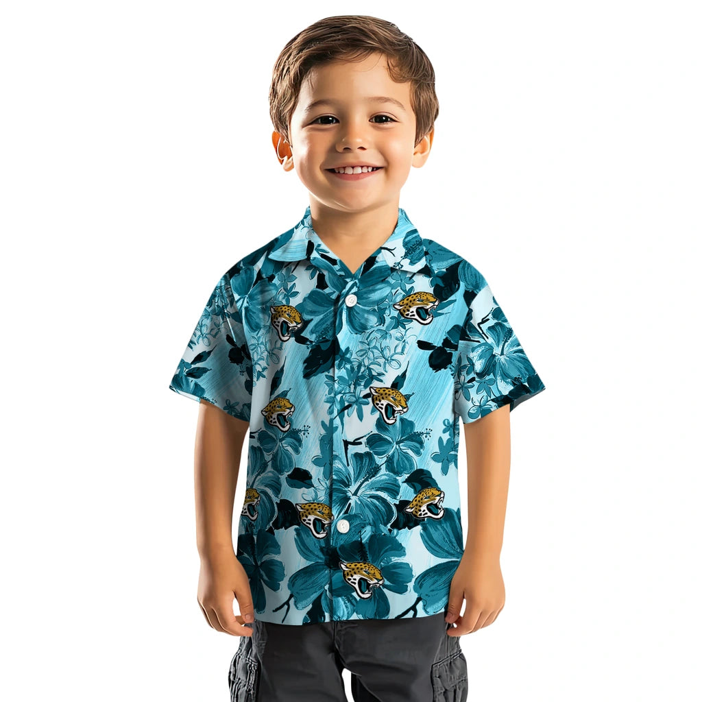 Jacksonville Jaguars Hawaiian Shirt - Hibiscus Arrangement | Hula Hawaiian Shirts