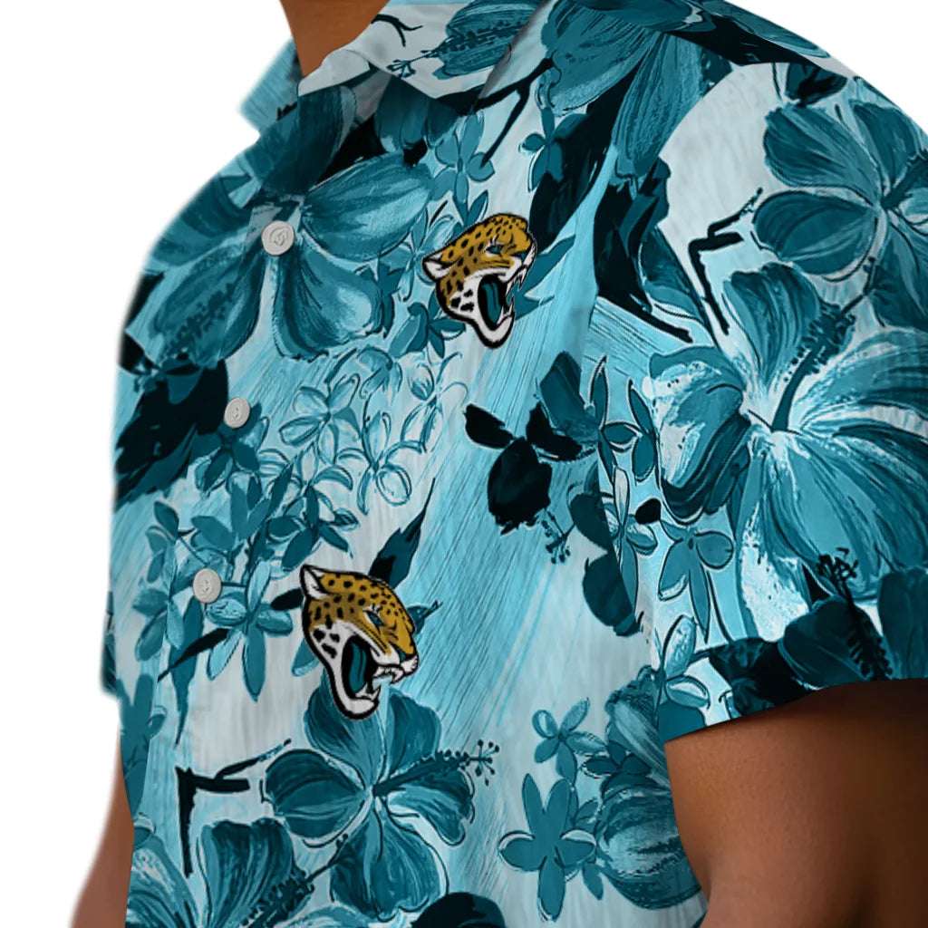 Jacksonville Jaguars Hawaiian Shirt - Hibiscus Arrangement | Hula Hawaiian Shirts