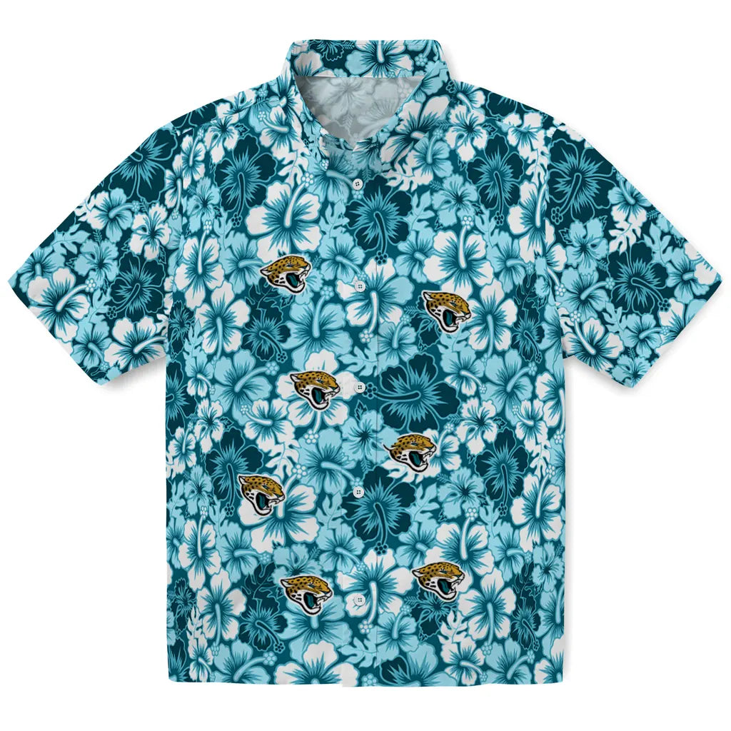 Jacksonville Jaguars Hawaiian Shirt - Hibiscus Blooms | Hula Hawaiian Shirts