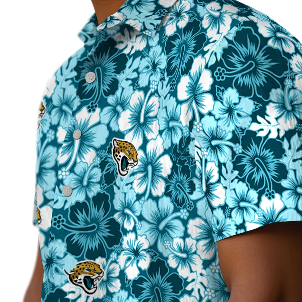 Jacksonville Jaguars Hawaiian Shirt - Hibiscus Blooms | Hula Hawaiian Shirts