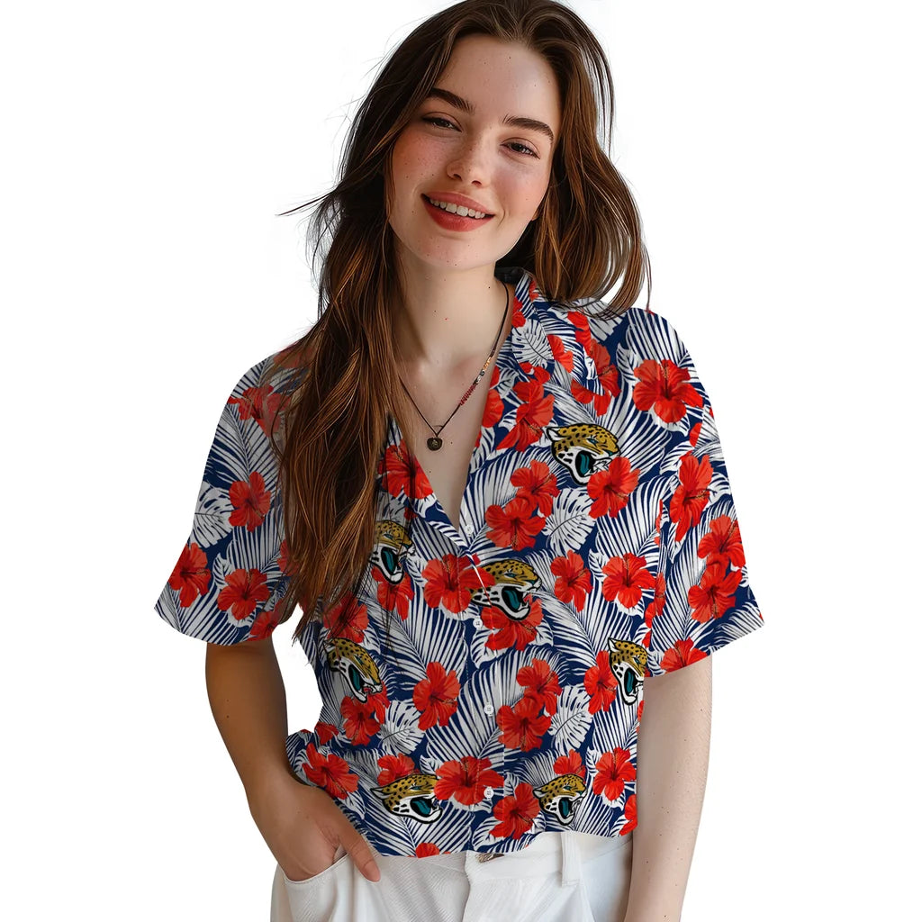Jacksonville Jaguars Hawaiian Shirt - Hibiscus Fiesta | Hula Hawaiian Shirts