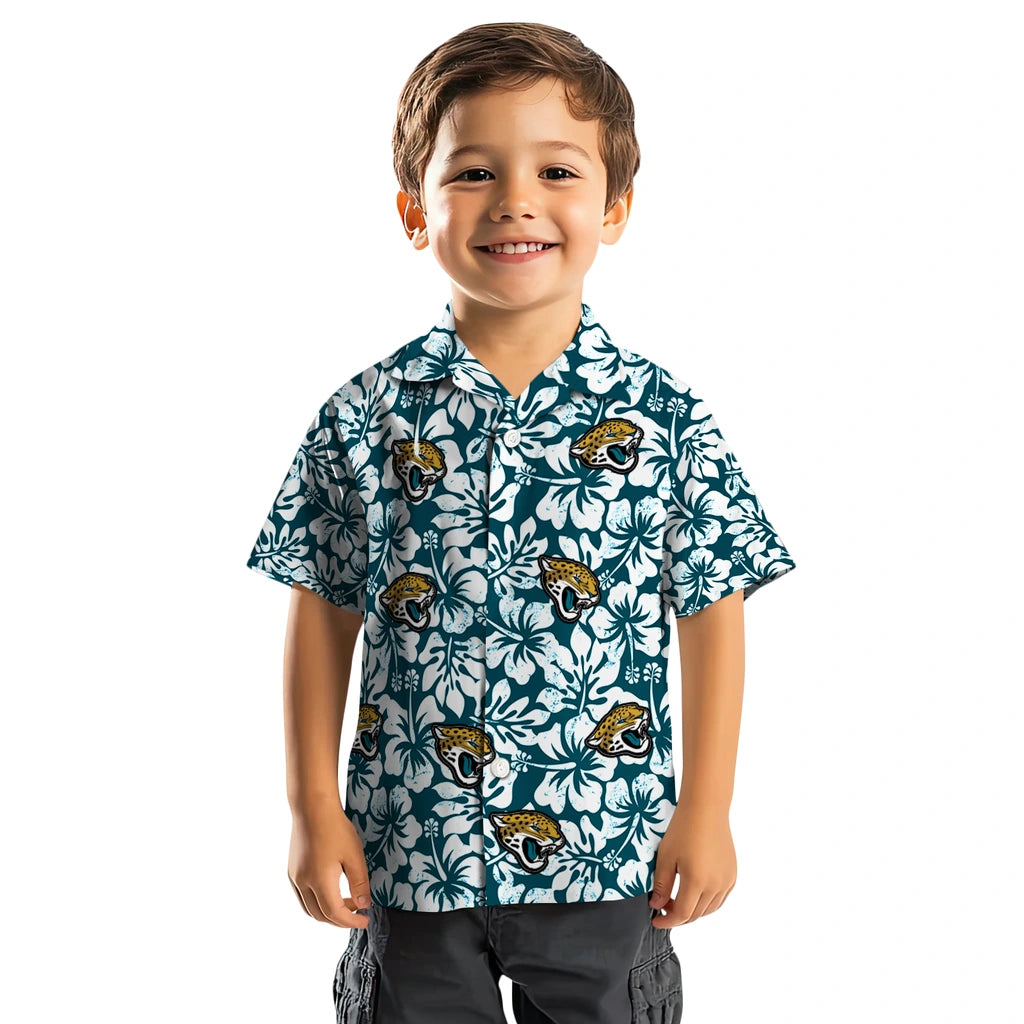 Jacksonville Jaguars Hawaiian Shirt - Hibiscus Motif | Hula Hawaiian Shirts
