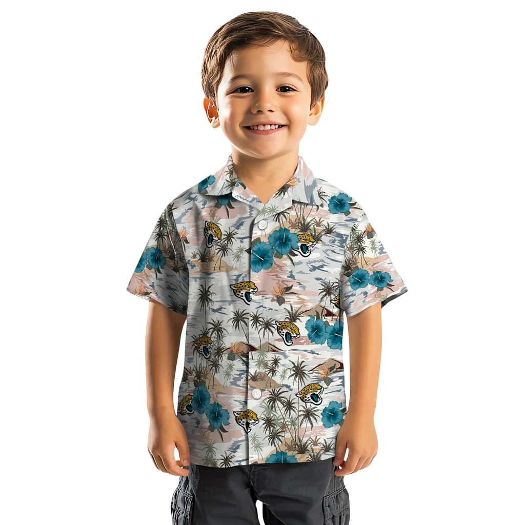 Jacksonville Jaguars Hawaiian Shirt - Hibiscus Seaside | Hula Hawaiian Shirts