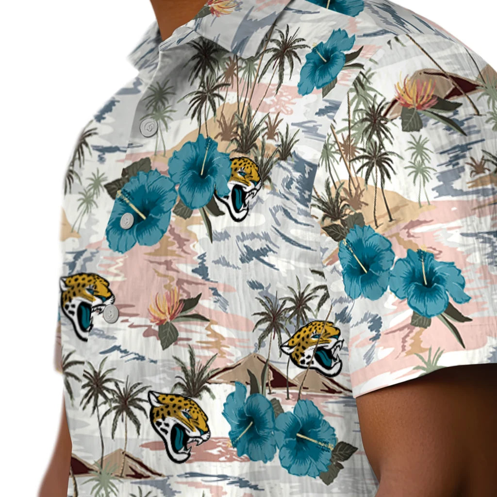 Jacksonville Jaguars Hawaiian Shirt - Hibiscus Seaside | Hula Hawaiian Shirts